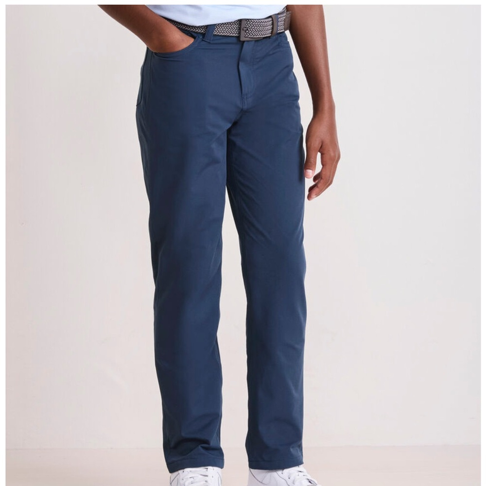 Vineyard Vines Kids Navy On-The-Go 5 Pocket Pants